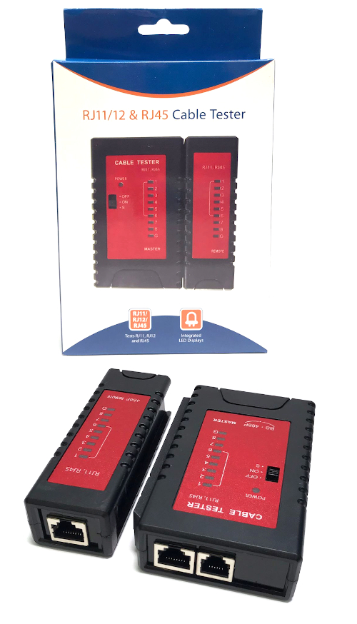 RJ11/12 & RJ45 POE Cable Tester